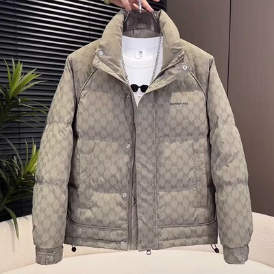 冬季男立领修身短款加厚羽绒服