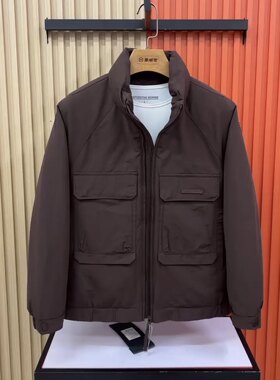 男士立领羽绒服冬季新款工装大口袋加厚保暖短款休闲外套青年上衣