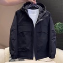 薄棉上衣 男士 爆款 连帽冲锋衣外套男春秋潮牌痞帅夹克2025新款