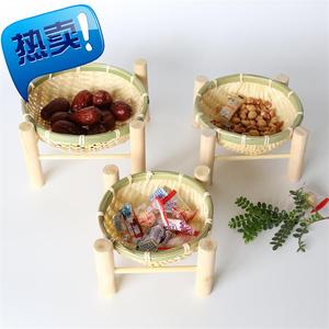 竹编豆腐板筛子制品创意装饰家居竹楼筐竹编簸箕家r用藤编纯手工