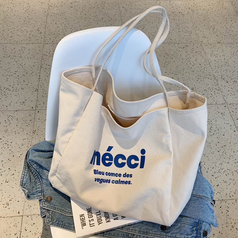 韩版原宿帆布包包女2025新款大容量手提袋简约日系ins百搭单肩包