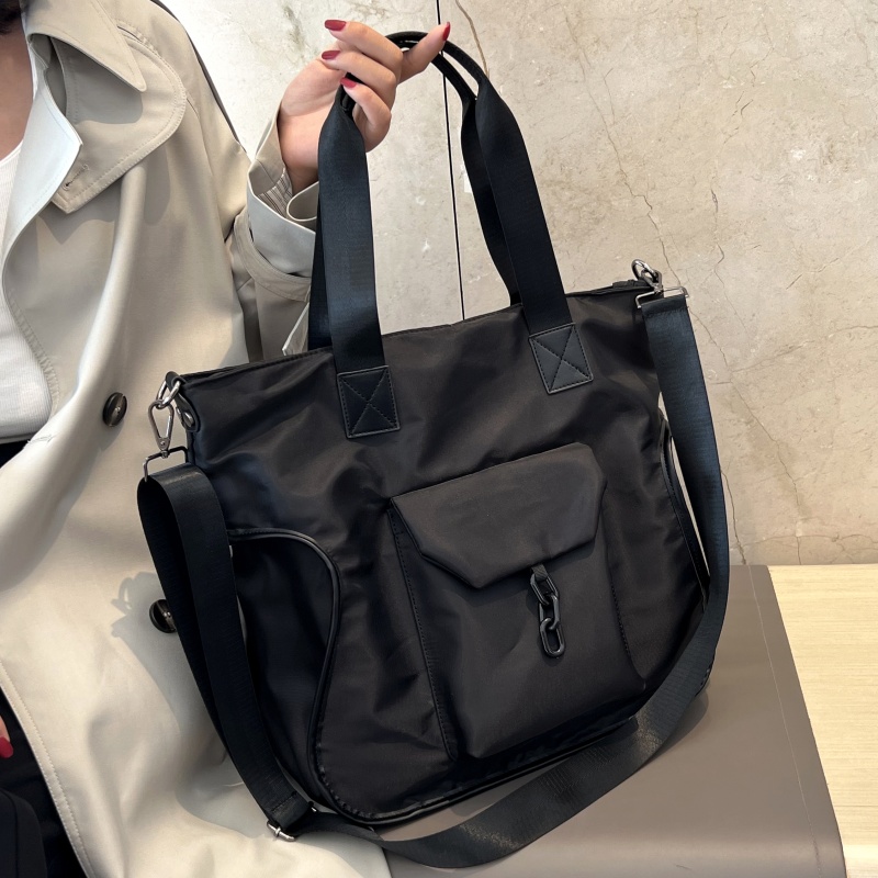 尼龙布托特包包女2025新款大容量手提袋外出旅行通勤单肩斜挎大包