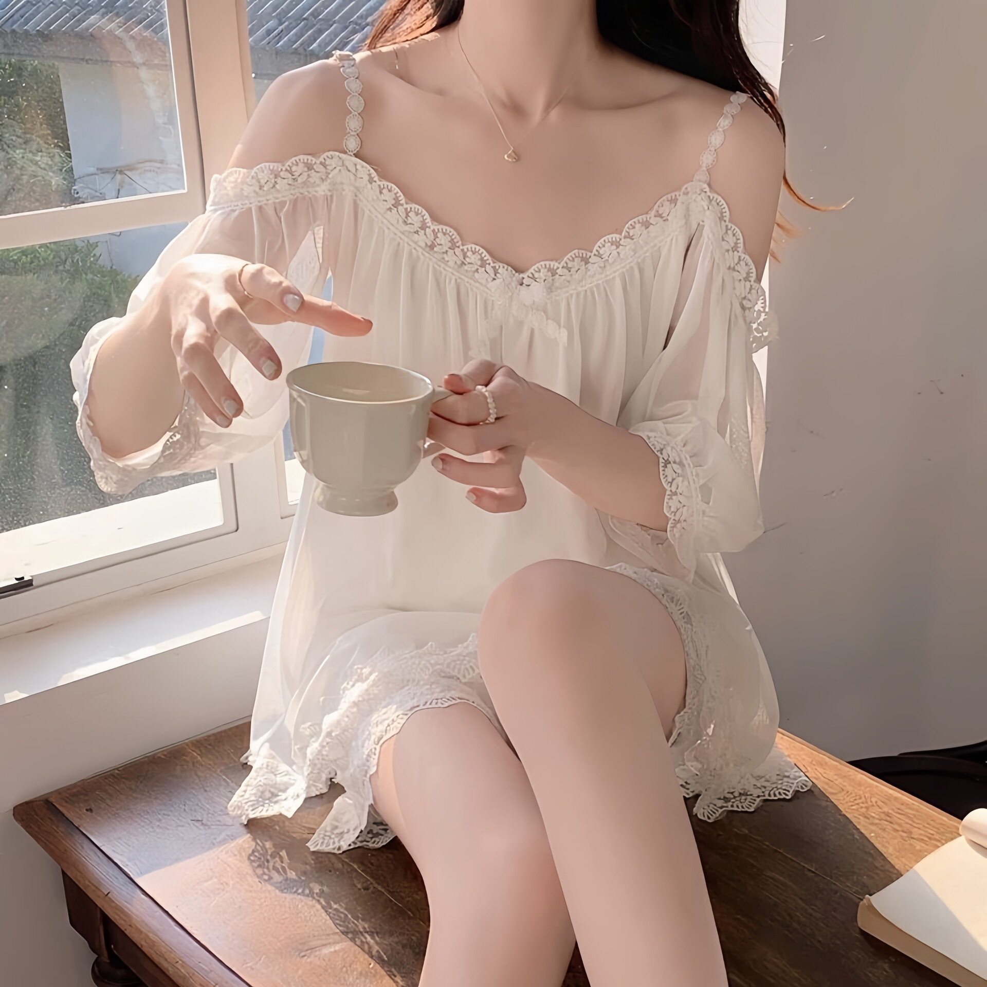 新款睡衣女夏天凉感吊带套装夏季女士甜美薄款性感蕾丝纯欲家居服
