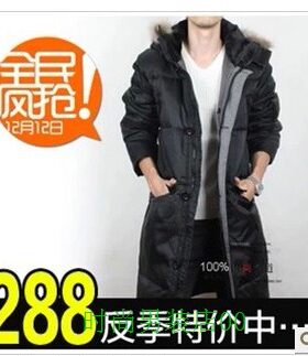 特价淘金币外贸清仓黑色羽绒服
