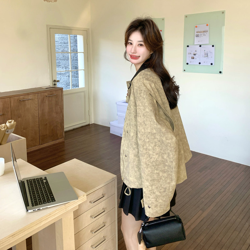 高品晕染定制面料拼接外套春款5600P165控268,女装短外套,2C182