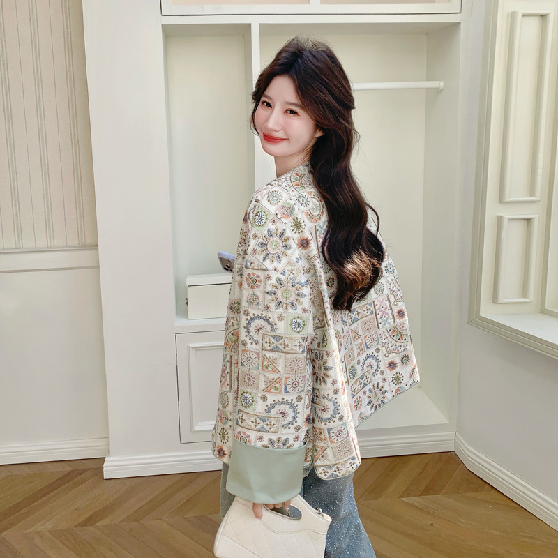 大货高品质新款数据好春款新中式短外套5813P175控288,女装短外套,2C182