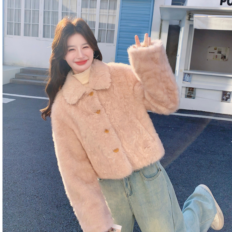 数据好皮毛一体短外套8183P195控298，女装短外套，2C182