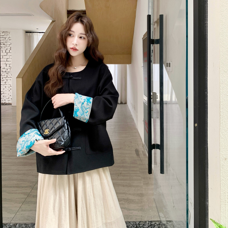 新中式拼接外套3308P145控218,女装西装,2C182