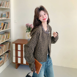 数据好豹纹拼接短外套春款5803P165控268，女装短外套，2C182