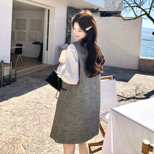 高品质 新款数据好 春款小香风背心裙衬衫两件套T082P205控328图片