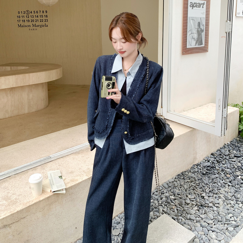 数据好小香风拼接衬衫套装T888P195控298,女装套装/套裙,2C182