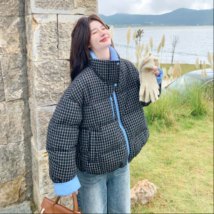 大货  数据好 拼色格子90绒羽绒服 Y533P315控488图片