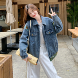 新款牛仔拼接外套5733P155控238，女装短外套，2C182