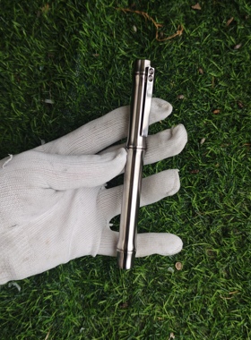 新品钛爱玩钛合金竹节钢笔中性笔大容量芯金豪35mm尖6号bock6