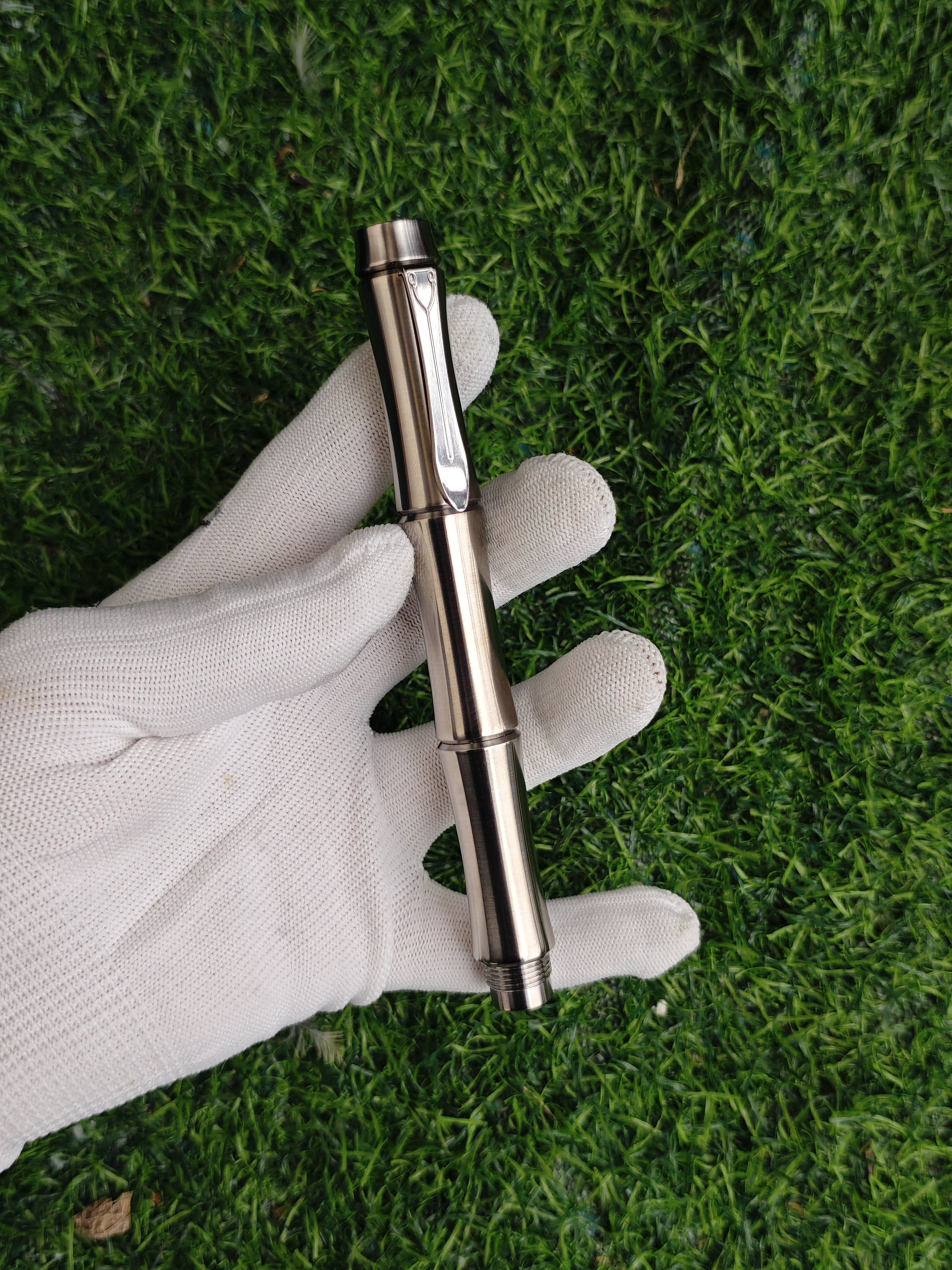 特制长款竹节钛合金tc17超硬材料钢笔35mm尖6号中性笔g5大厚实重