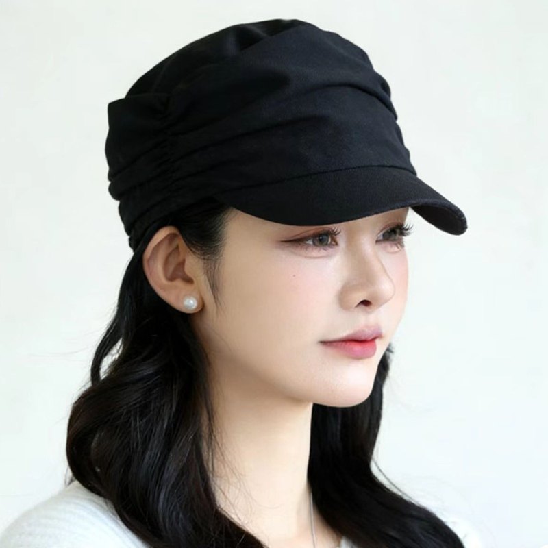 可调节纯色平顶硬沿布鸭舌帽子男女洋气显脸小骑车防晒遮阳棒球帽,服饰配件/皮带/帽子/围巾,帽子,淘宝优惠券,粉丝福利购,淘宝优惠卷