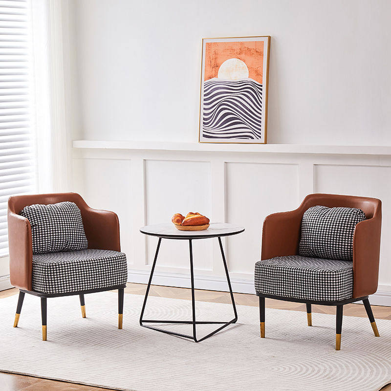 沙发茶几组合简约轻奢单人休闲酒店接待售楼处洽谈桌椅美容院会客