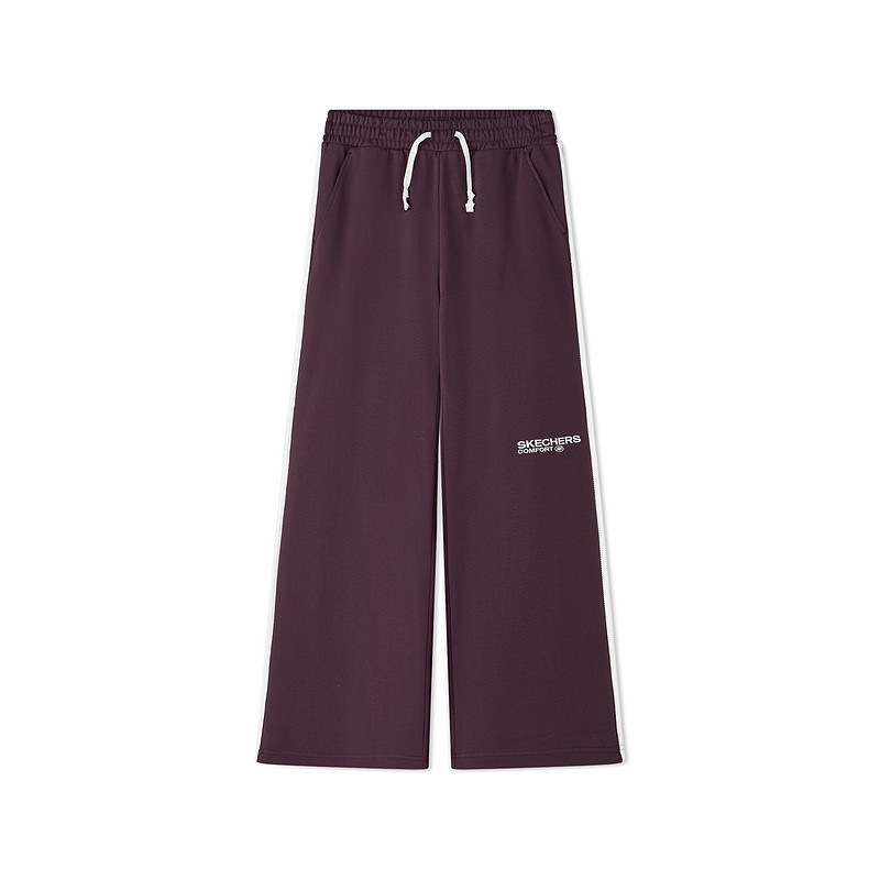 Skechers斯凯奇秋季女子新款舒弹宽松阔腿直筒裤休闲长裤L325W100