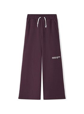 Skechers斯凯奇秋季女子新款舒弹宽松阔腿直筒裤休闲长裤L325W100