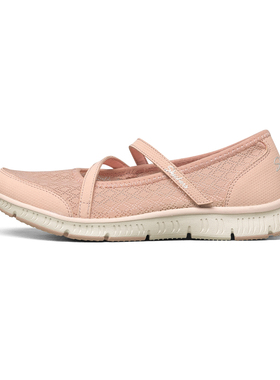 Skechers斯凯奇女鞋春季新款玛丽珍蕾丝透气休闲鞋芭蕾鞋 100354