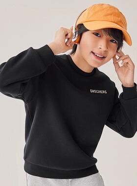 Skechers斯凯奇儿童插画艺术家联名猫咪抱抱可爱印花卫衣L425K059