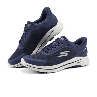 Skechers25新款男士GO WALK 8一脚蹬舒适闪穿健步鞋216776