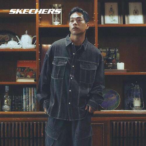 Skechers斯凯奇x RMTCRW联名男女秋季梭织长袖衬衫上衣L424U119