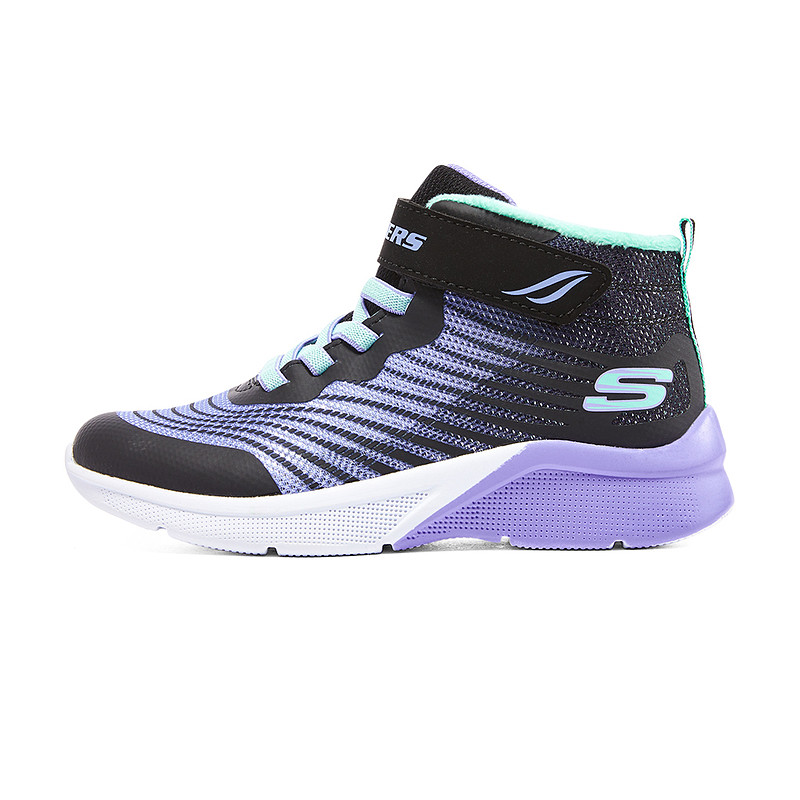 Skechers斯凯奇女童秋冬加绒保暖高帮魔术贴休闲雪地靴303070L