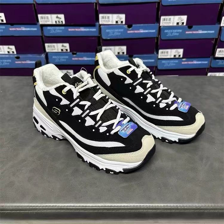 Skechers斯凯奇男子冬季加绒休闲鞋老爹鞋清仓正品特价4