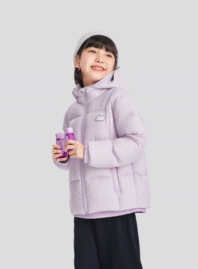 Skechers斯凯奇L424K094男女童梭织短款秋冬梭织羽绒外套L423K119