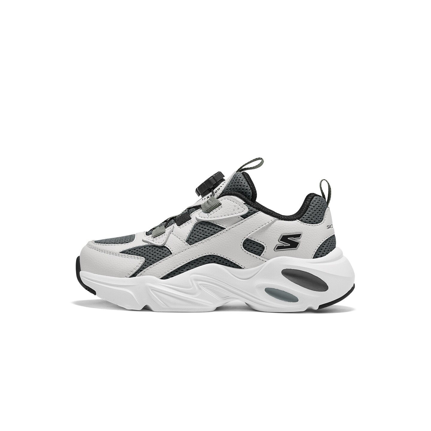 Skechers斯凯奇2025新款轻质舒适透气男童旋转钮老爹鞋405352L