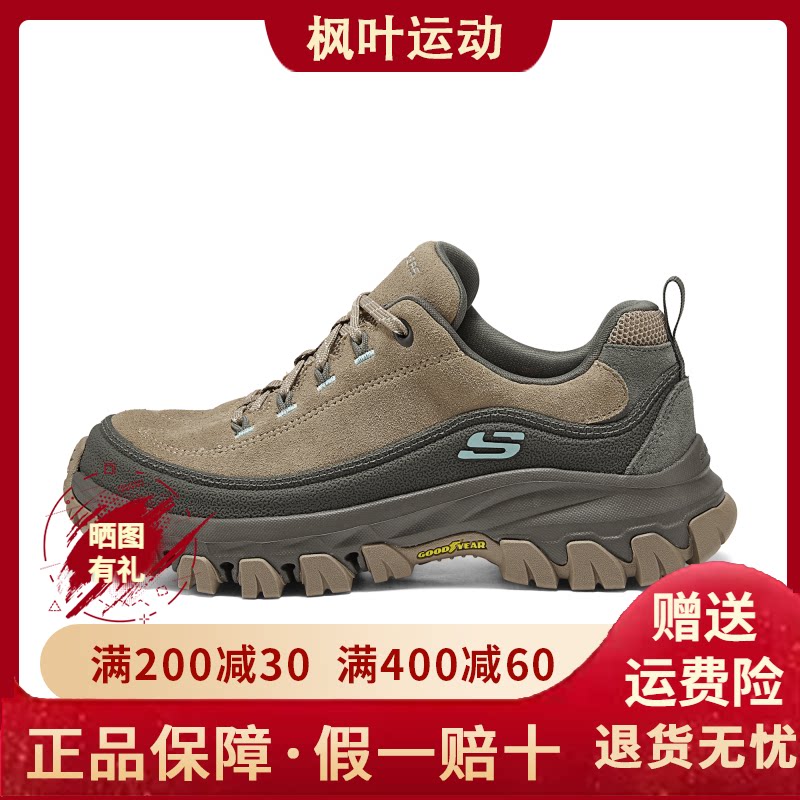 Skechers斯凯奇女士秋季户外厚底橡胶大底耐磨休闲运动鞋180142