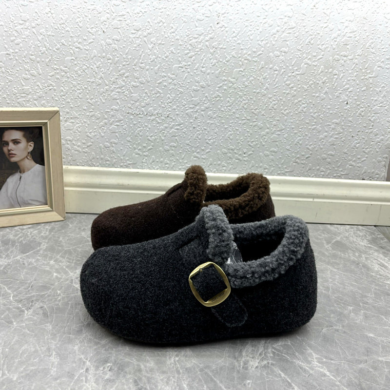 2025圆头加绒勃肯鞋女冬季保暖套脚毛毛鞋舒适休闲平底棉鞋外贸鞋,女鞋,勃肯鞋/软木鞋,淘宝优惠券,粉丝福利购,淘宝优惠卷