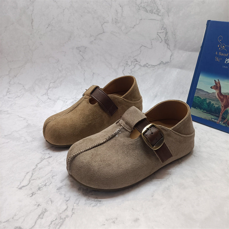 品牌撤柜2026春款复古厚底勃肯鞋女搭扣圆头浅口单鞋防滑厚底女鞋