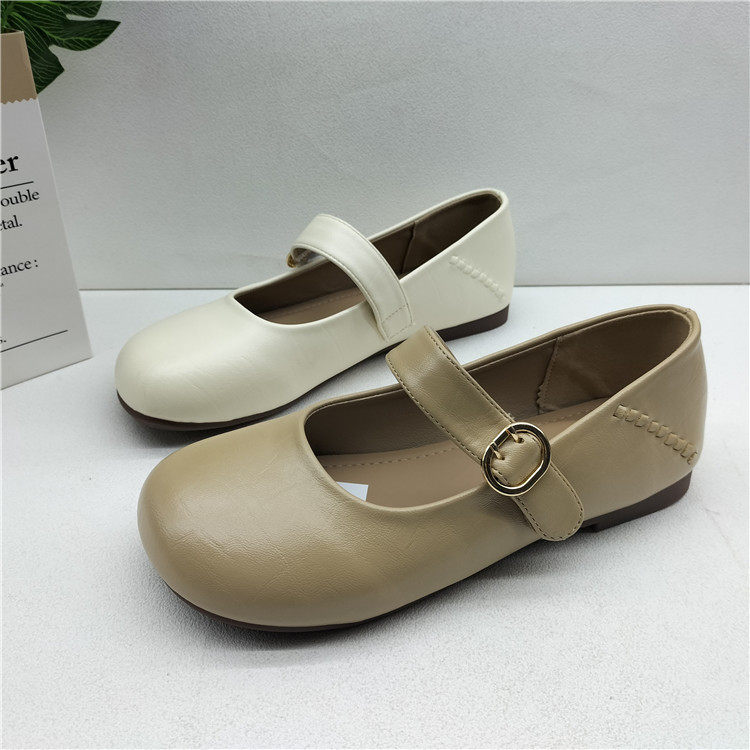 品牌撤柜2026法式复古玛丽珍鞋女一字扣圆头平底百搭软底浅口单鞋