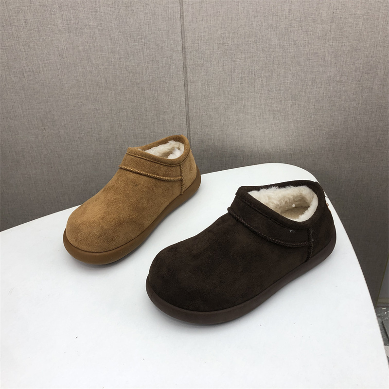 品牌撤柜2025冬季圆头套脚棉鞋