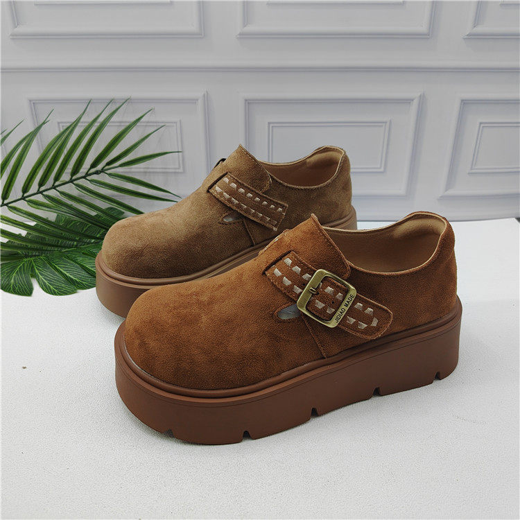 品牌撤柜2026复古风勃肯鞋女厚底松糕鞋圆头皮带扣休闲百搭单鞋,女鞋,勃肯鞋/软木鞋,淘宝优惠券,粉丝福利购,淘宝优惠卷