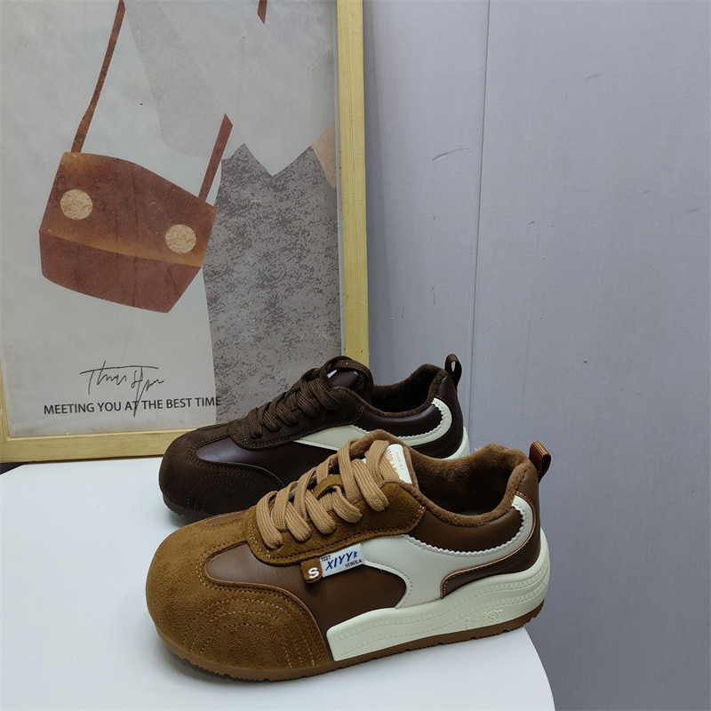 工厂直销2025冬款女鞋圆头厚底韩版加绒休闲鞋女鞋防滑保暖女鞋潮,女鞋,时尚休闲鞋,淘宝优惠券,粉丝福利购,淘宝优惠卷