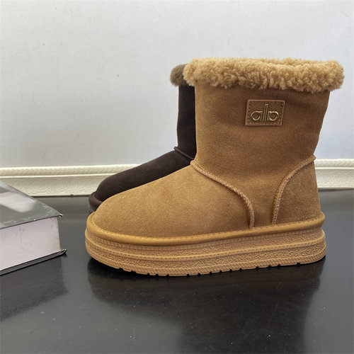 圆头加绒保暖韩版厚底防滑纯色