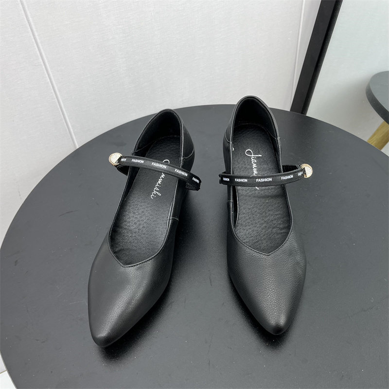 品牌撤柜清仓处理2022春款女鞋尖头高跟真皮时尚洋气浅口百搭单鞋