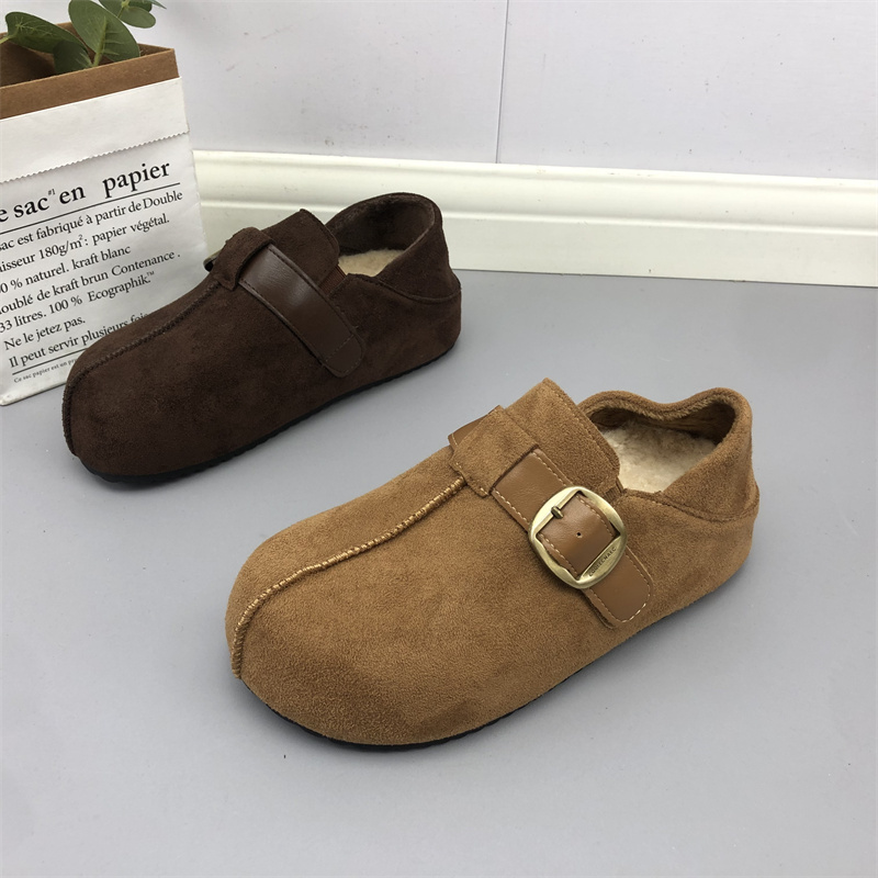 2025冬款女鞋圆头内增高勃肯鞋