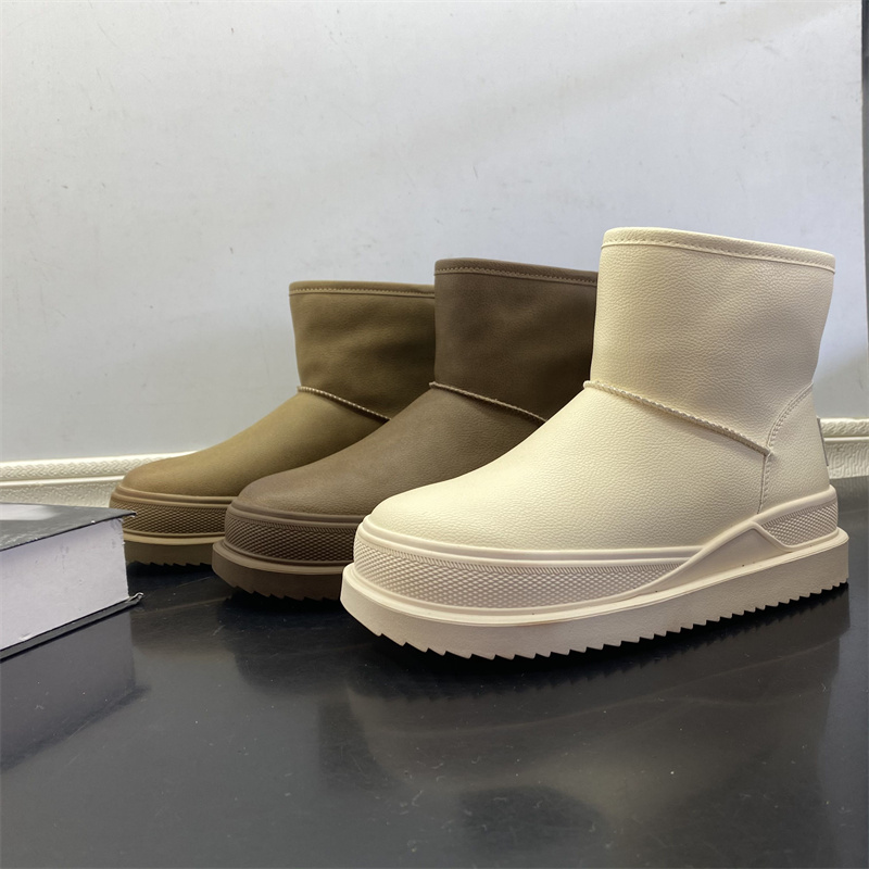 2025厚底雪地靴女冬季加绒保暖