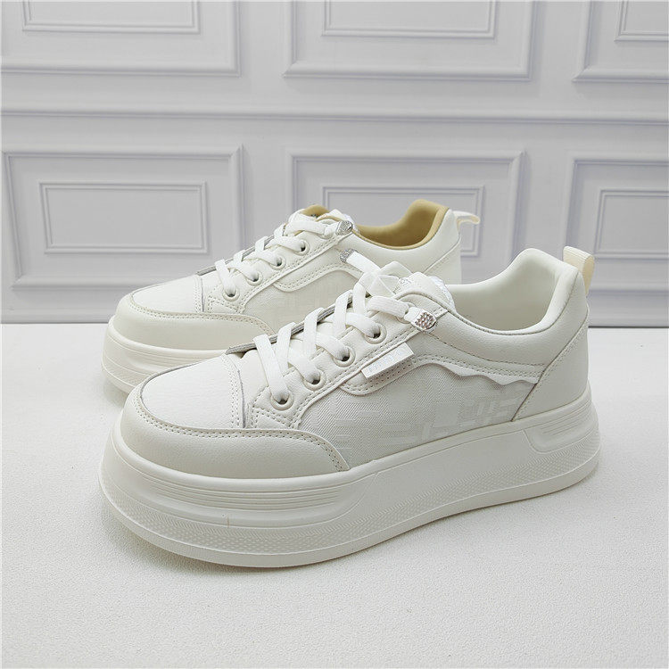 品牌撤柜2026春款厚底小白女系带增高鞋圆头百搭显腿长舒适女单鞋,女鞋,时尚休闲鞋,淘宝优惠券,粉丝福利购,淘宝优惠卷