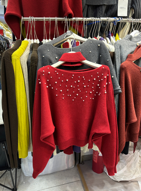 圆领长袖针织衫女2026春季新款时尚百搭减龄洋气25062毛衣上衣潮