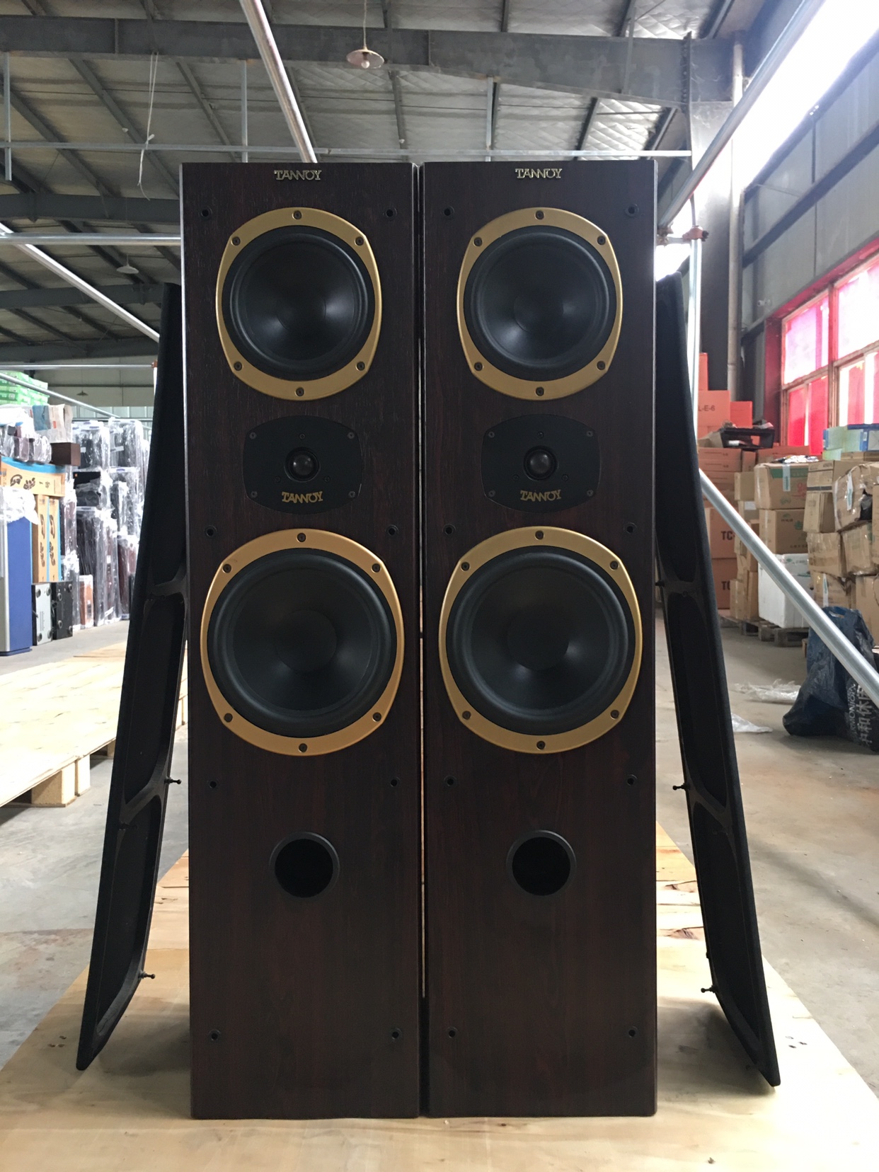 二手原装英国Tannoy/天朗 307发烧8寸落地音箱家用的HIFI音响进口-封面