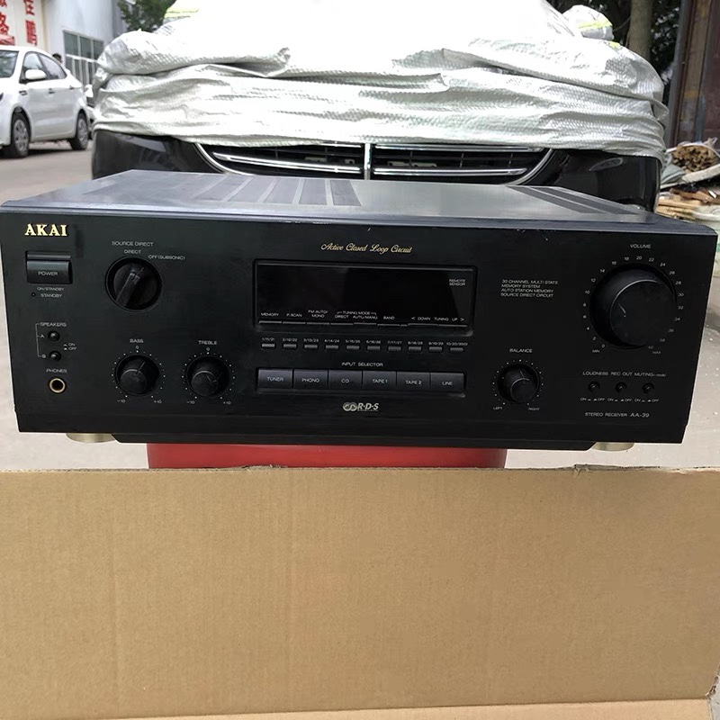 二手原装进口日本AKAI/雅佳AA-39发烧功放机2声道立体声带收音机