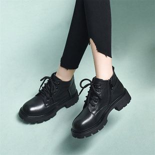 31 32 33小码高帮马丁靴英伦风百搭厚底加绒短靴2025年新款单靴女