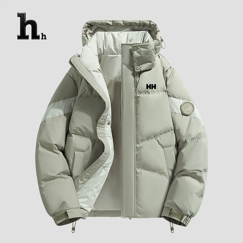 正品HH羽绒服女2025新款冬季韩版小个子加厚保暖面包服外套男