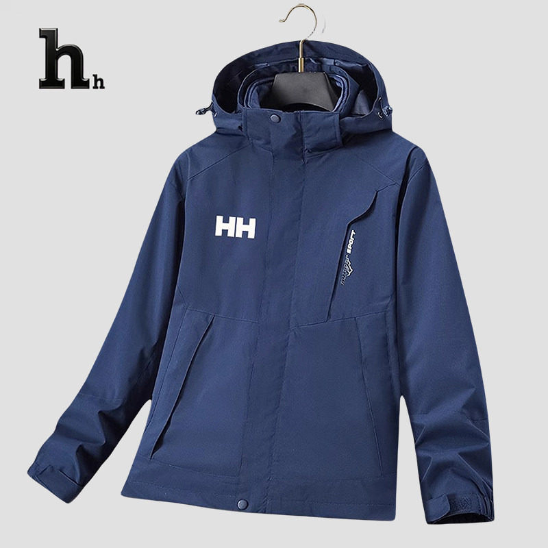 官方正品HH户外冲锋衣拼色男女春秋季宽松防风爬山服夹克外套百搭