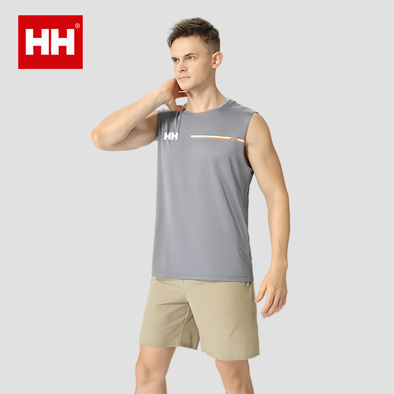 正品HH25夏男款冰丝背心薄款无袖汗衫运动坎肩汗衫t恤户外